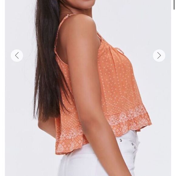 Forever 21 Tassel Geo Print Top Large - Picture 3 of 11